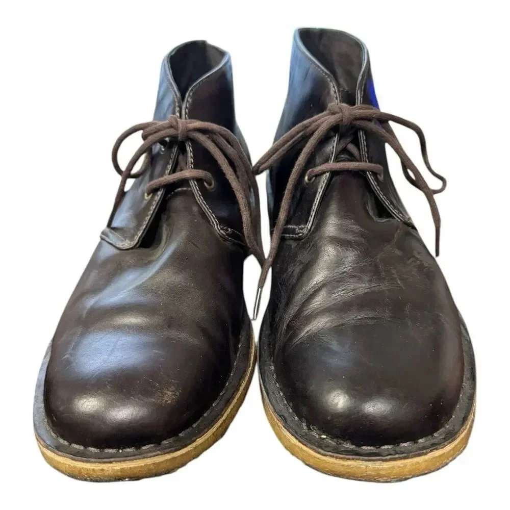 UGG Leighton Men's Brown Leather Desert Chukka Lace Boots 9.5